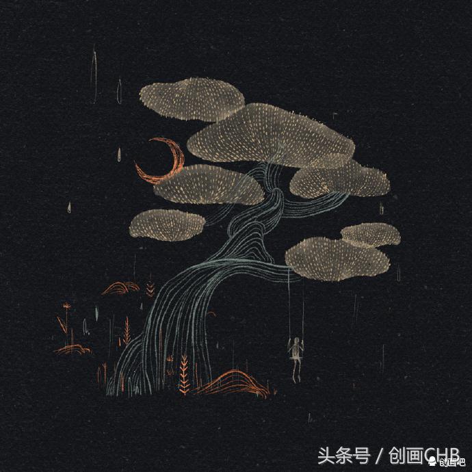 抽象插画艺术家,抽象的美育绘画作品