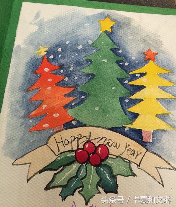 圣诞节简单手工做贺卡送给妈妈,圣诞贺卡手工制作简单易学