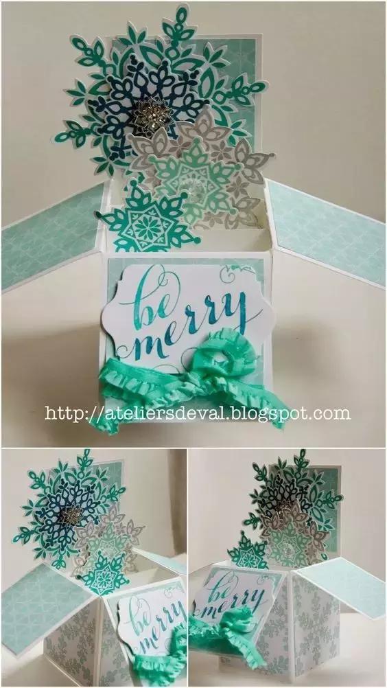 正方形立体盒子贺卡,立体盒子贺卡怎么做