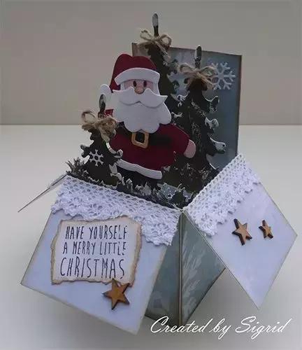 正方形立体盒子贺卡,立体盒子贺卡怎么做