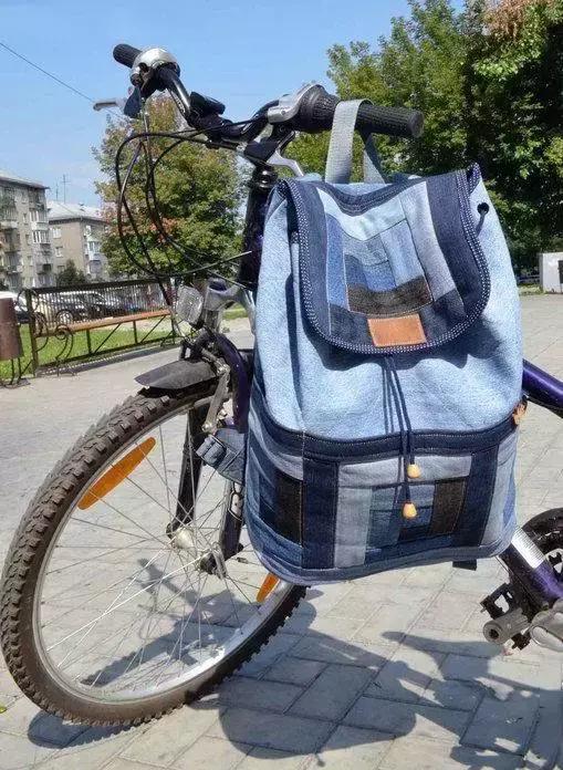 旧牛仔裤改造手工制作大全,旧牛仔裤改造双肩背包视频