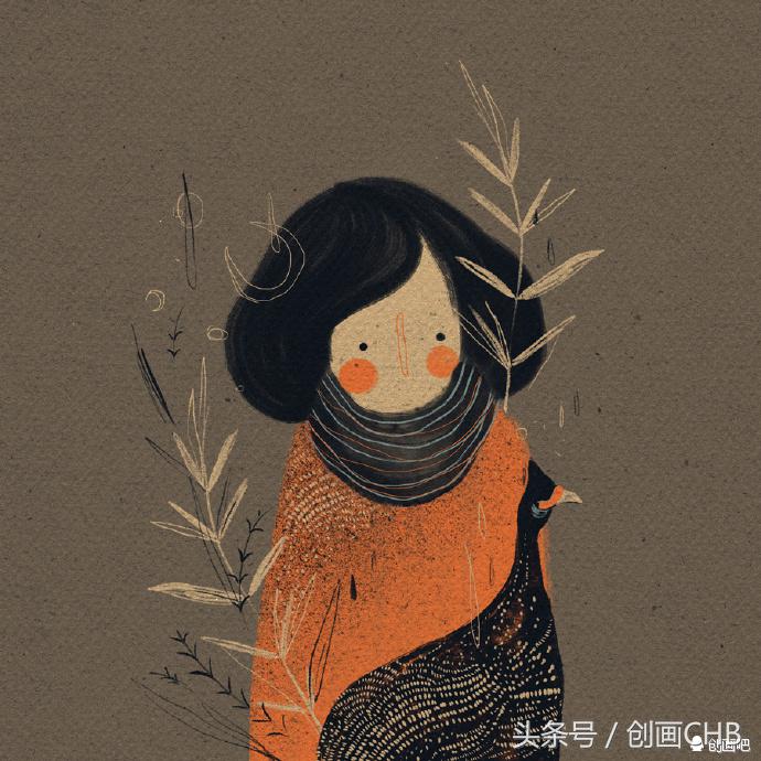 抽象插画艺术家,抽象的美育绘画作品