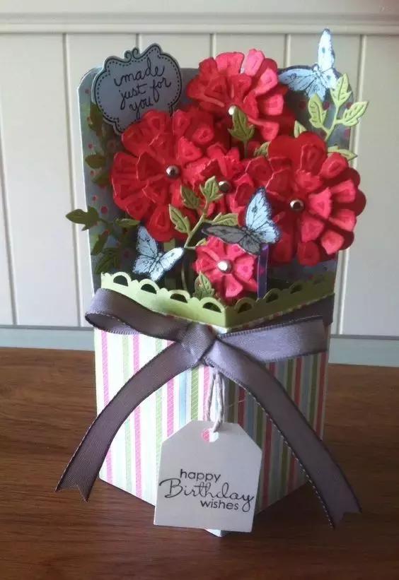 正方形立体盒子贺卡,立体盒子贺卡怎么做