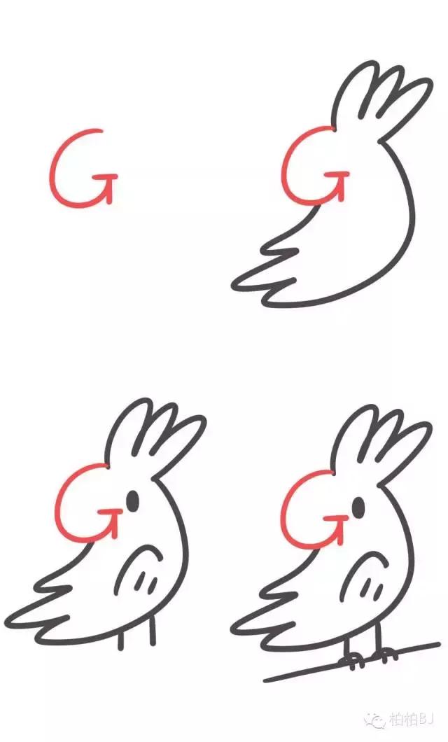 g字母动物简笔画,100个萌萌哒的简笔画动物怎么画