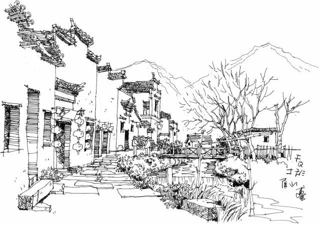 迷人的山水绘画,徽州特色烟雨江南画