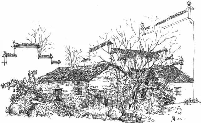 迷人的山水绘画,徽州特色烟雨江南画