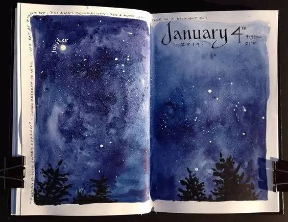 15天从零开始学水彩,零基础入门水彩画星空