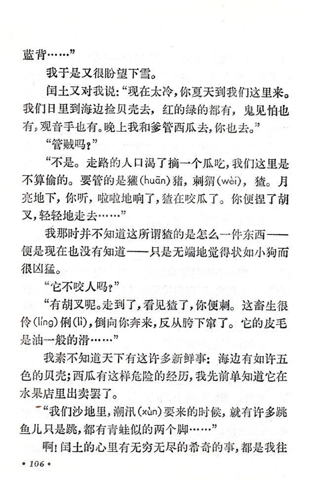 《少年闰土》丨那些年，我们一起读过的课文
