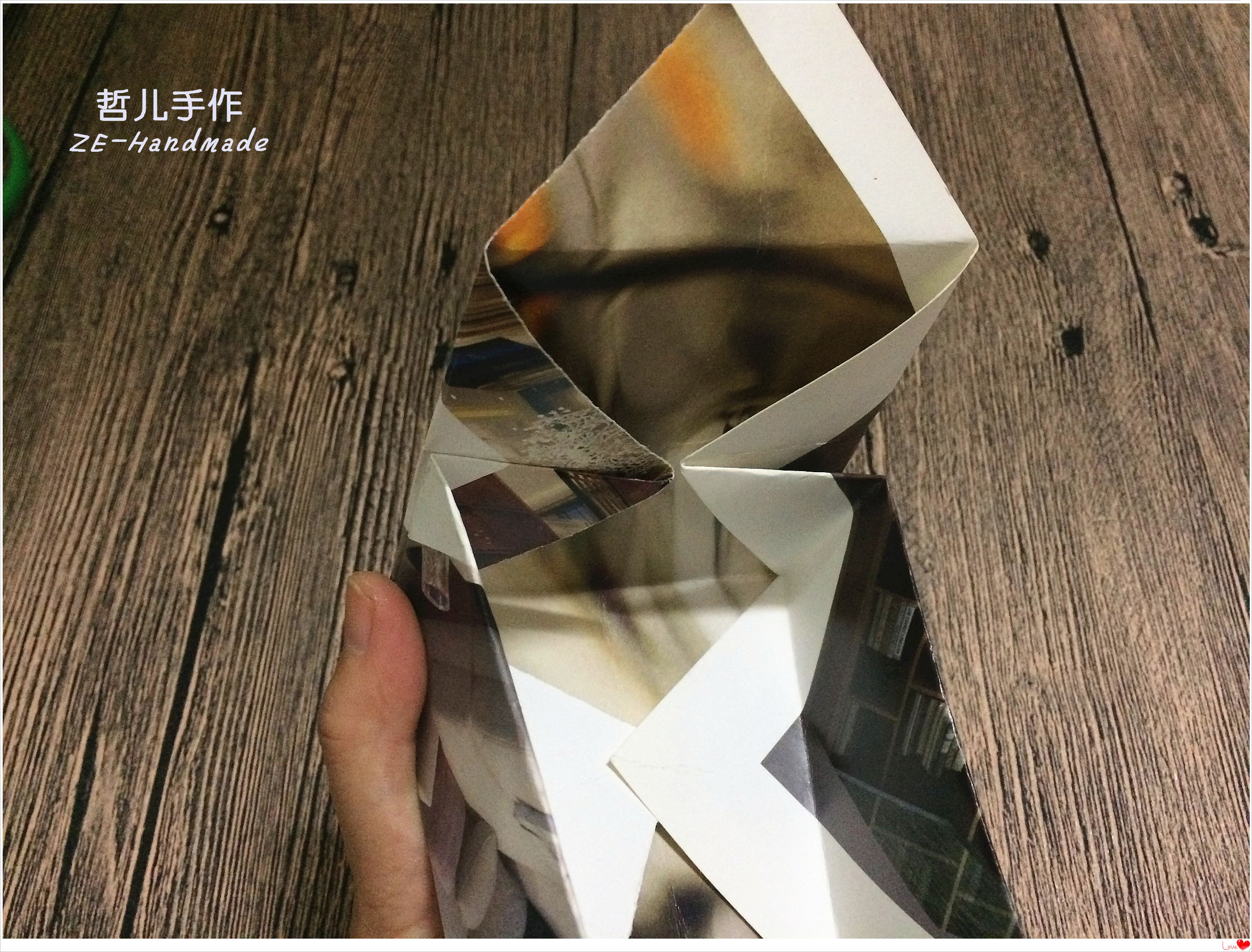 用瓶子折纸的牙签盒,折纸手工储物盒装饰品