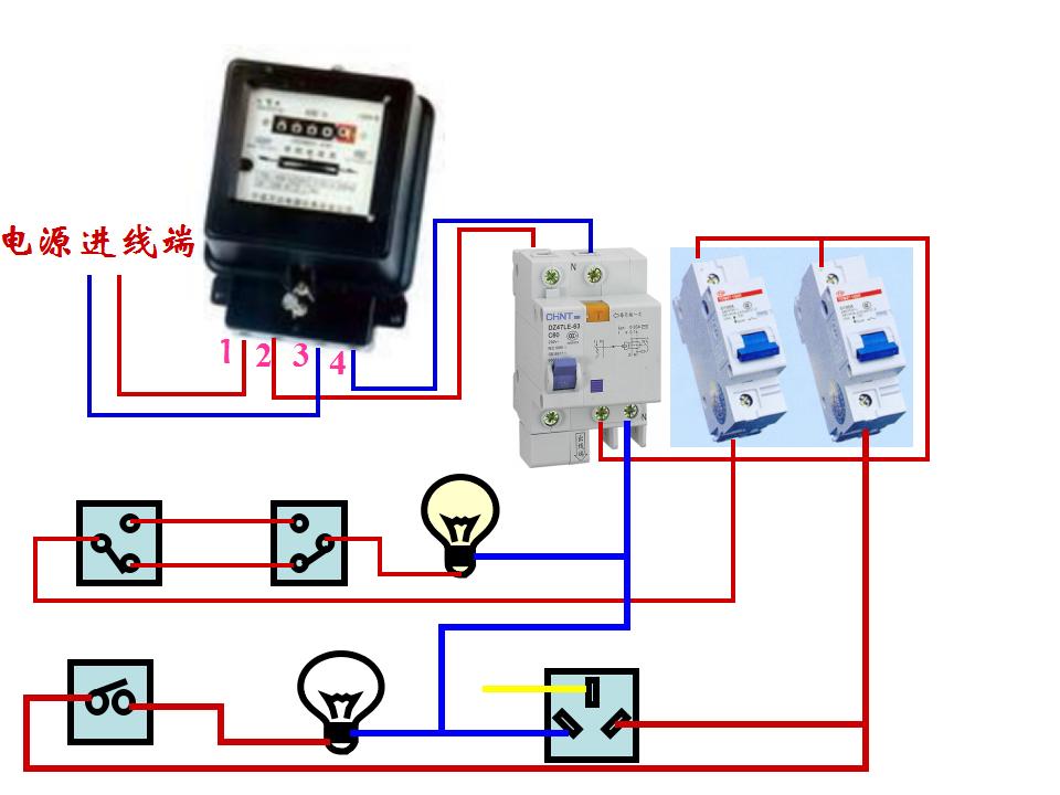 日光灯照明线路实物图如何连接,电能表照明灯原理图讲解