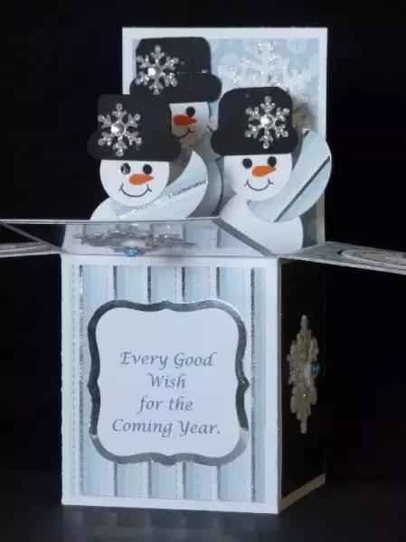 正方形立体盒子贺卡,立体盒子贺卡怎么做