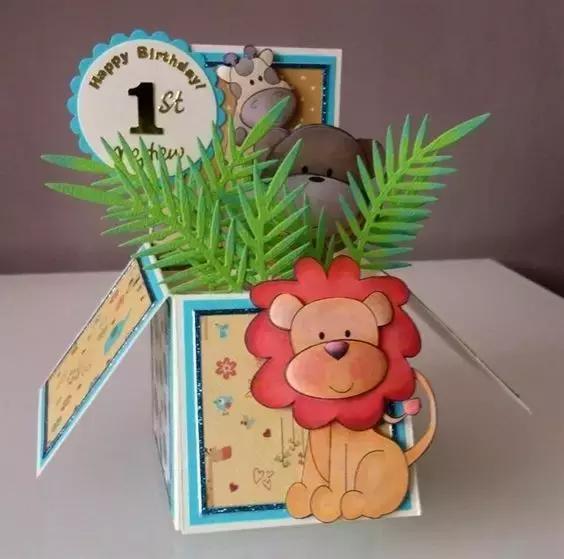 正方形立体盒子贺卡,立体盒子贺卡怎么做