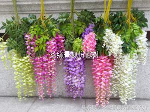 紫藤花室内装饰,紫藤花装饰长廊