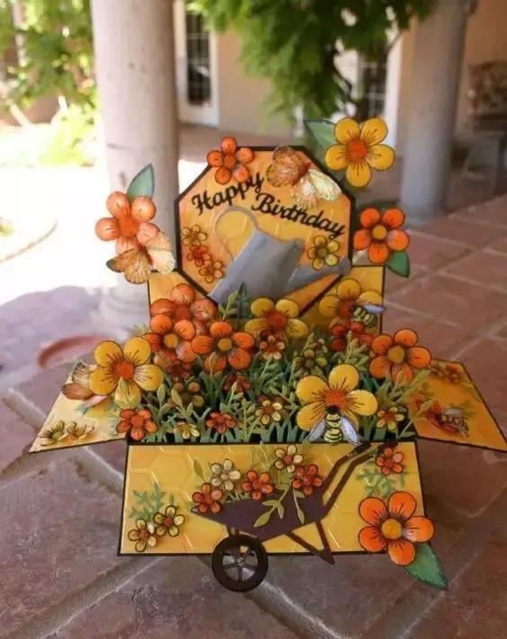 正方形立体盒子贺卡,立体盒子贺卡怎么做