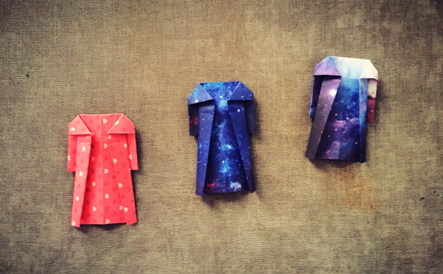 手工折纸衣服风衣,服饰折纸最简单的折法