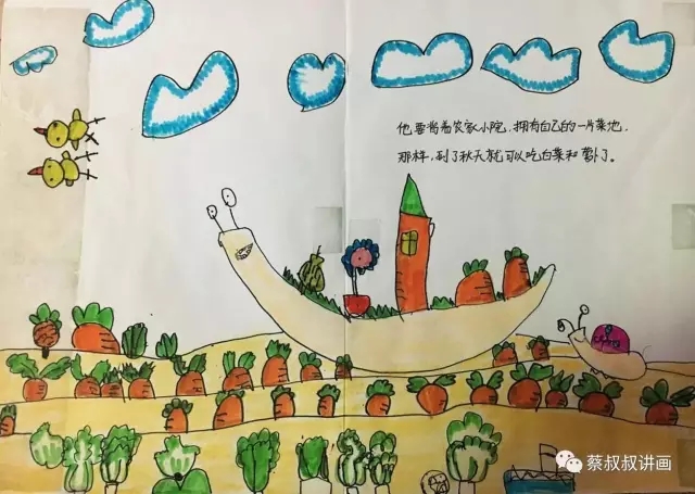 有关蜗牛的画儿童,蜗牛故事绘画