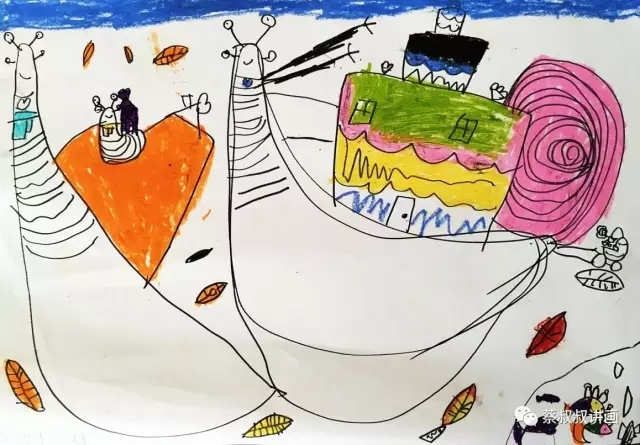 有关蜗牛的画儿童,蜗牛故事绘画