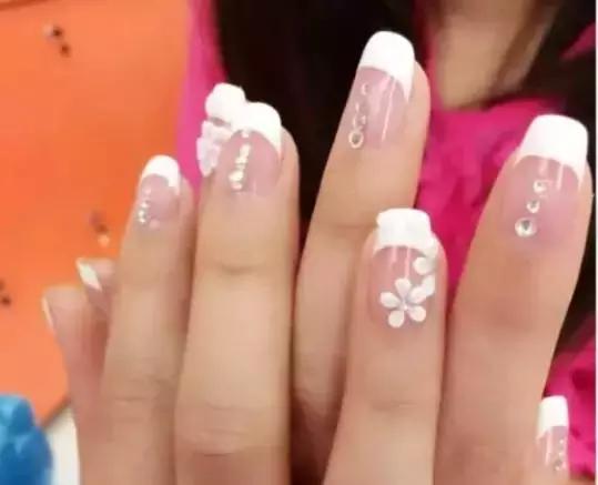 极致法式甲教程,大弧度法式半甲教程