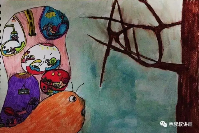 有关蜗牛的画儿童,蜗牛故事绘画