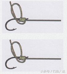 鱼钩怎么绑在鱼线上图解,有锡帽鱼钩怎么绑图解