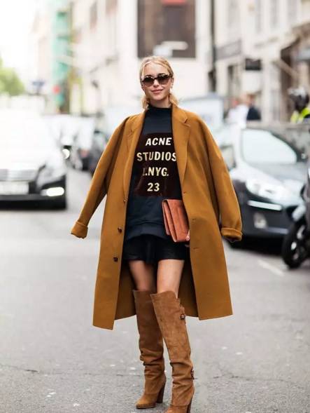 焦糖色大衣搭配什么包包好看,奢品包包如何穿搭