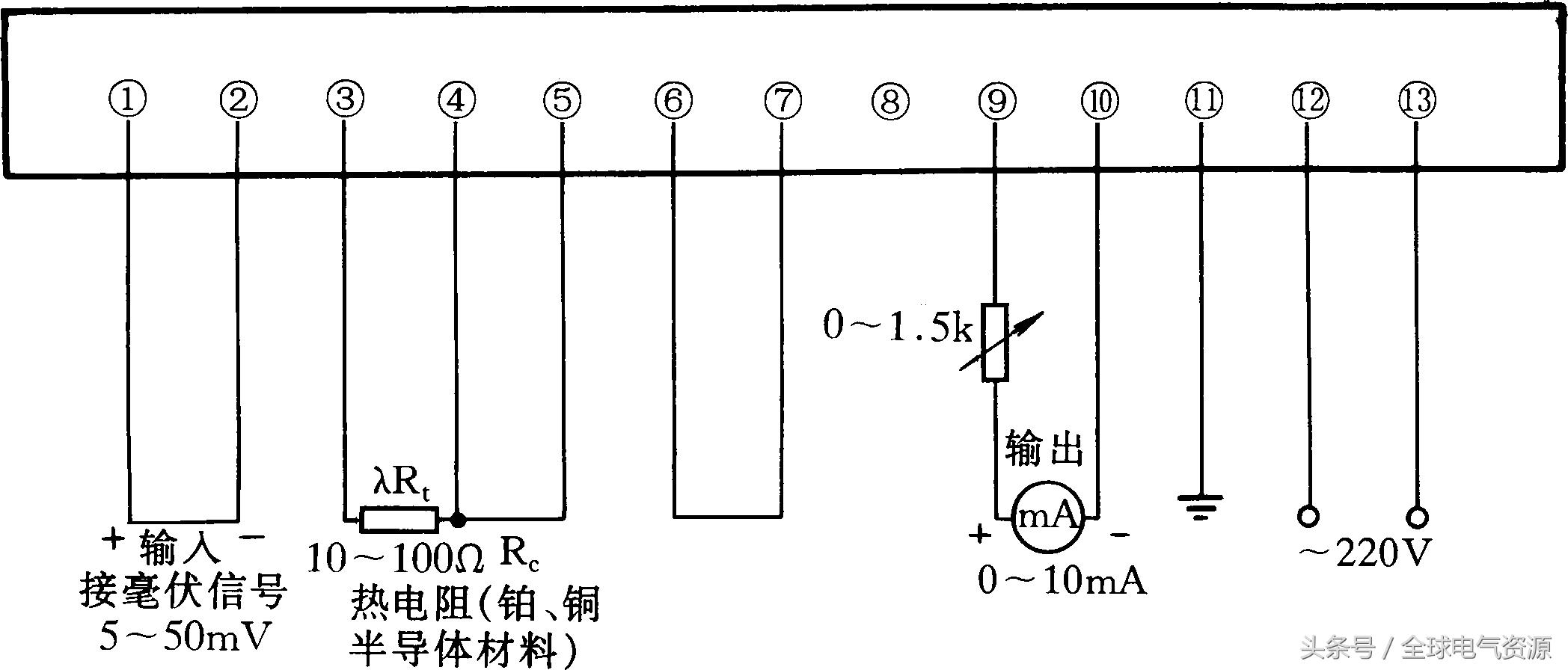 电工各种仪表接线图,汇邦ak6系列温控仪表接线方法