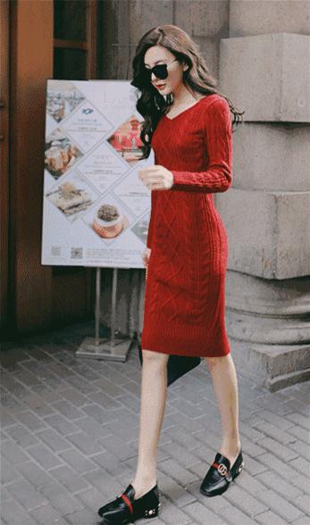 冬天里的一抹冷色系,冬天适合穿暖色系