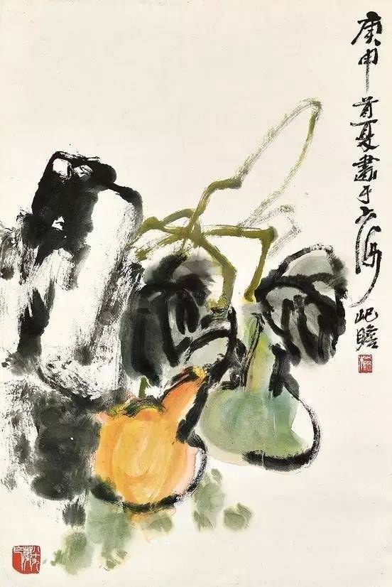 福禄双全葫芦如意图,真迹字画葫芦图案大全