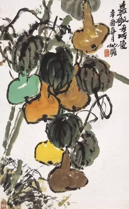 福禄双全葫芦如意图,真迹字画葫芦图案大全