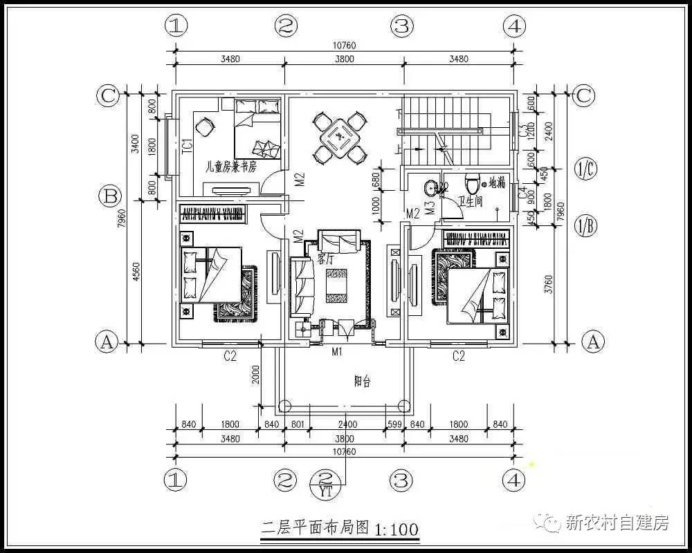 双拼二层兄弟共建房图纸20万以内,20万别墅砖混二层免费图纸