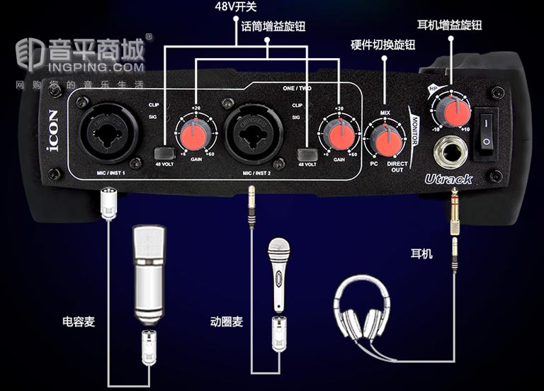 iconutrack艾肯声卡,艾肯iconutrack外置声卡教程