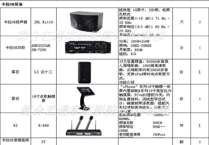 家庭影院ktv设备清单,家庭ktv设备与家庭影院