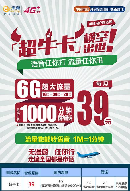 电信卡推荐大王卡,电信超牛卡