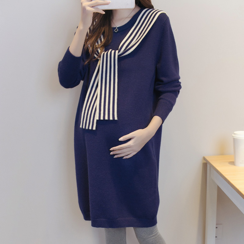 打底衫孕妈内搭,潮妈孕期穿搭打底衫