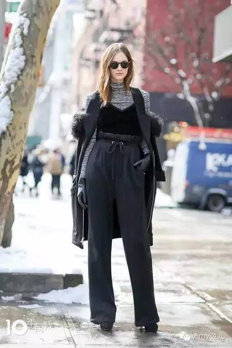 终于把“身长腿短”给破了，高腰和裤长是最好的解药!