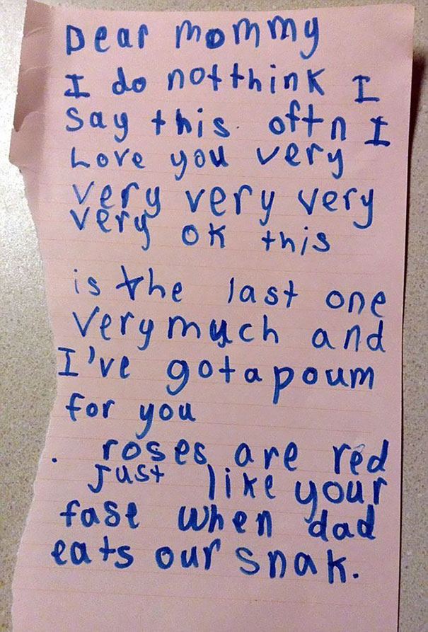 20张让父母后悔生下他们的爆笑卡片！小朋友们也太过份诚实了吧