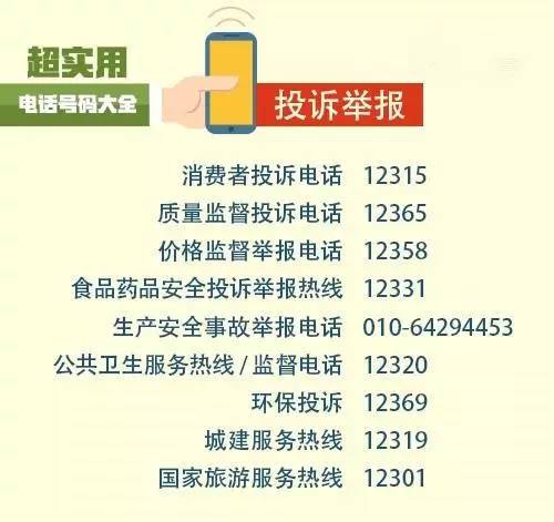 春节将至，假期必备！燃爆朋友圈！100个超实用电话号码