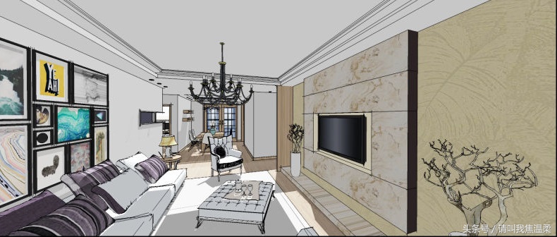 西安恒大复式楼装修效果图,西安曲江紫金城室内装修设计图