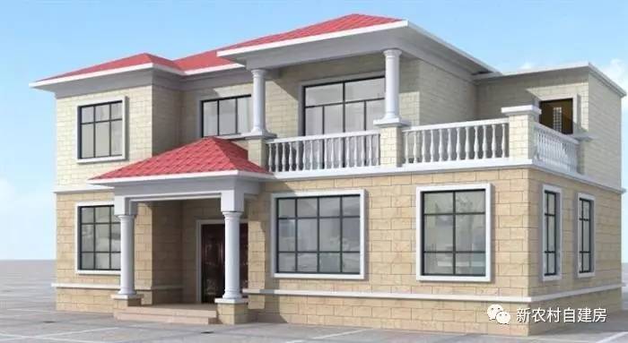 双拼二层兄弟共建房图纸20万以内,20万别墅砖混二层免费图纸