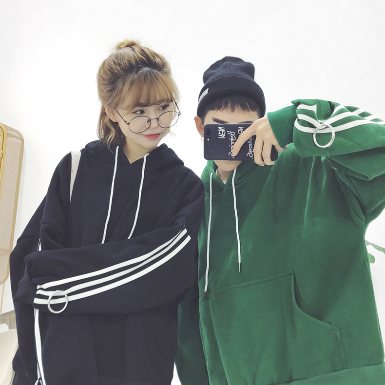 韩剧穿搭秋冬大衣卫衣,韩剧连帽拉链卫衣搭配裤子