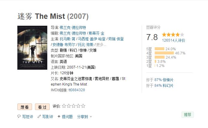 《迷雾》真正恐怖的是——它散去的时候！