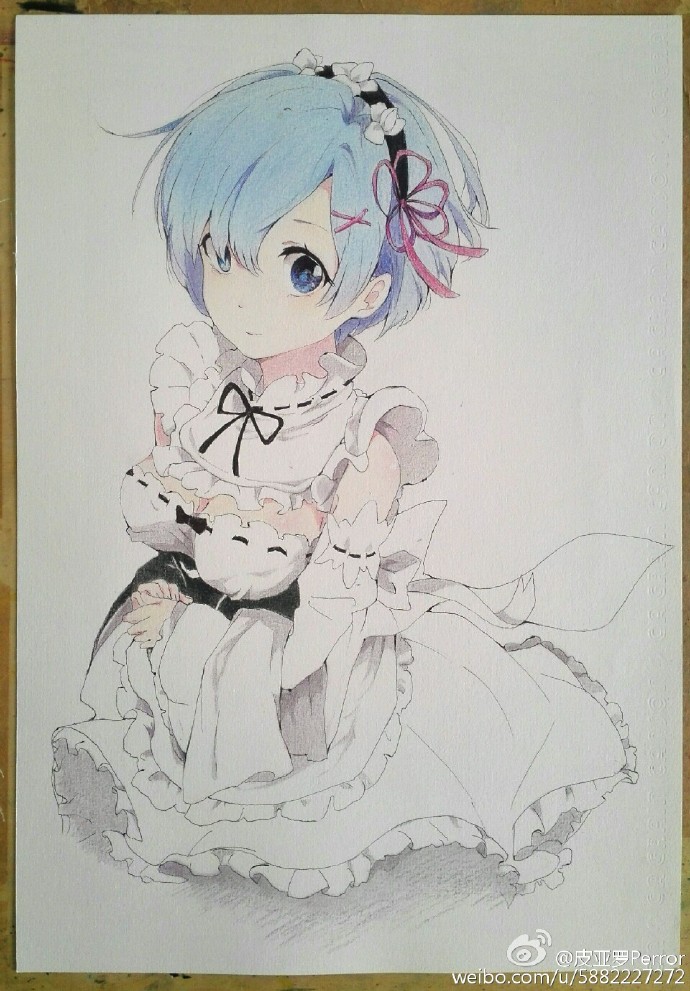 动漫手绘蕾姆教程,手绘教程二次元正脸蕾姆