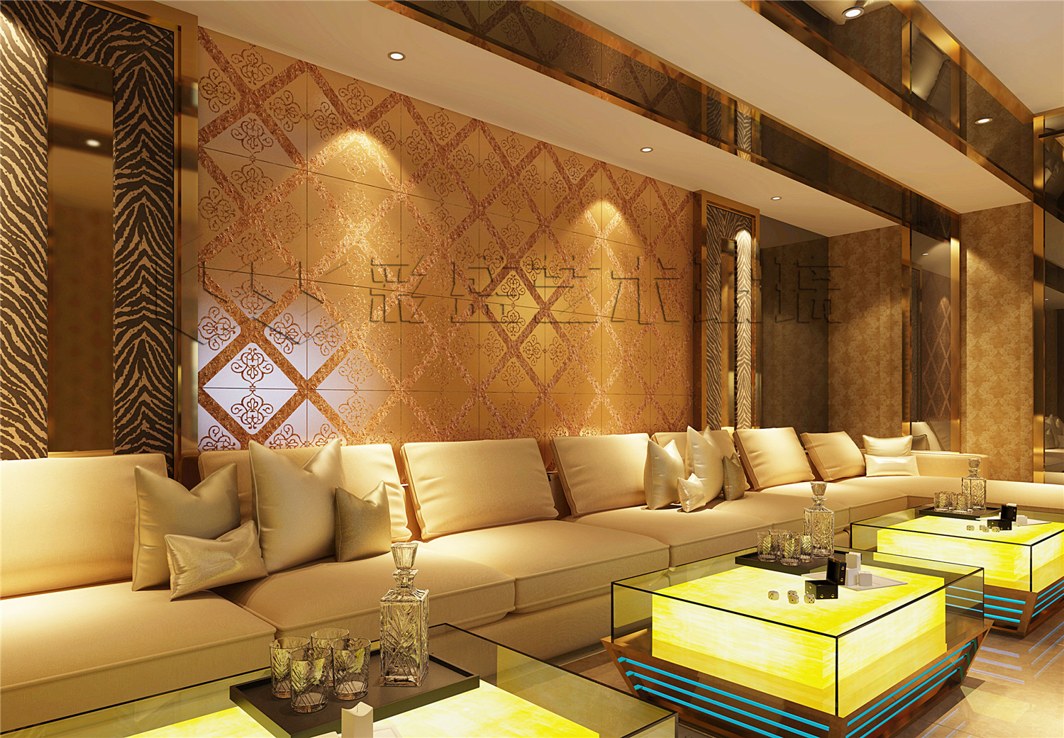 玻璃镜墙装修效果图,玻璃背景墙效果图大全2020款