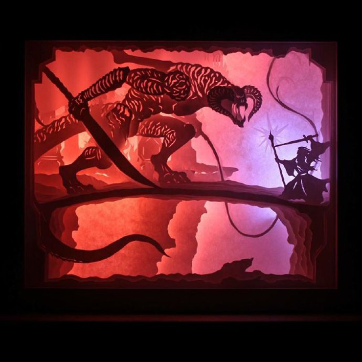 纸艺立体作品,完美世界绘画版