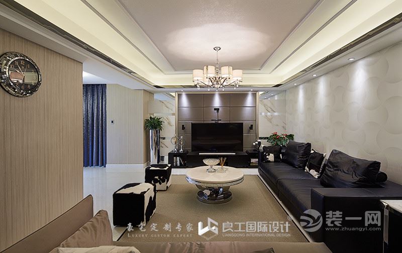 乍一看黑乎乎一片类似何以笙的家杭州江南文苑大户型装修