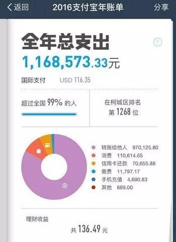 支付宝个人账单总支出,支付宝账单16万