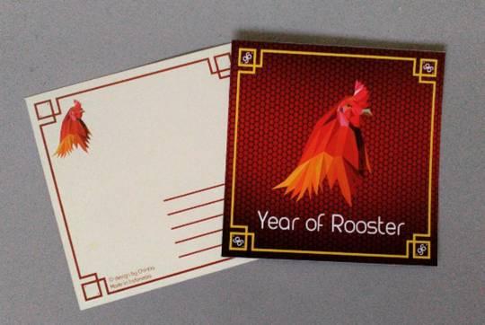 庆祝农历鸡年很中国,制作鸡年贺卡却很世界