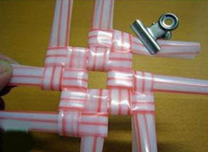 吸管做收纳筐视频,吸管编织收纳筐