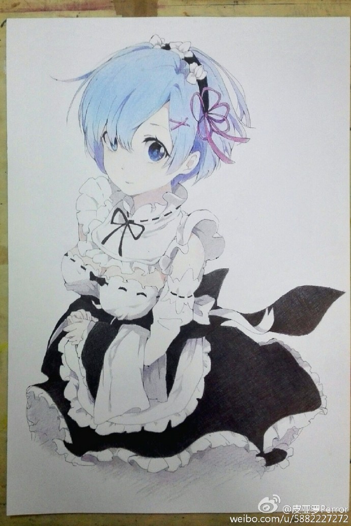 动漫手绘蕾姆教程,手绘教程二次元正脸蕾姆