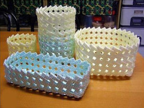 吸管做收纳筐视频,吸管编织收纳筐